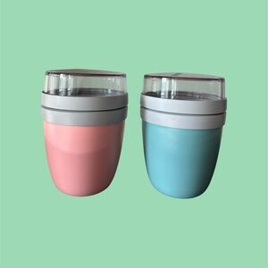 🇨🇦 🫐 🍓 (2) Mepal Containers and neoprene lunch bag 🍓🫐